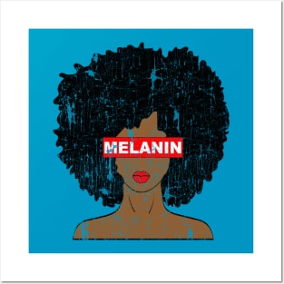 Melanin Afro Woman Posters and Art